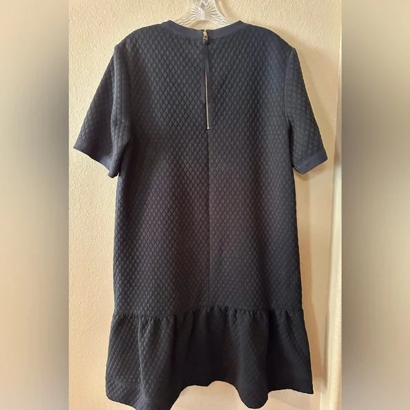 Kate Spade New York Drop Waist Dress Short-Sleeve Ruffle Hem Black Size XL - Picture 5 of 6